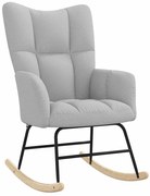 4016788 vidaXL люлеещ се стол Cloud Grey Fabric