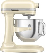 Планетарен миксер KitchenAid Artisan 5KSM70SHXEAC Almond cream, 375 W, 6.6 л, 11 скорости, 67 точки на допир, Повдигане на купата, Специална скорост Fold, Flex Edge, Крем