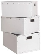 Бели картонени кутии за съхранение в комплект от 3 броя Ture - Bigso Box of Sweden