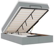3311099 vidaXL Османска легло с матрак, светлосиво, 120x200 см, плат