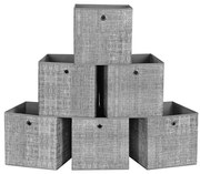 Комплект от 6 кутии за съхранение CURAN – сиви