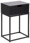 Черно нощно шкафче Mitra - Actona