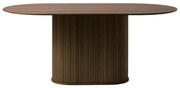 Кафява трапезна маса с дъбов плот 95x180 cm Nola – Unique Furniture