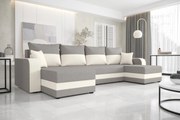 Ъглов диван Dennis U-Gkri anoixto - leuko