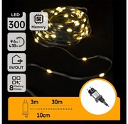 Aigostar - LED външна коледна гирлянда 300xLED/8 функции 33m IP44 топла бяла