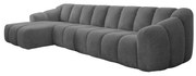 Сив ъглов диван (ляв ъгъл) Shell – Miuform