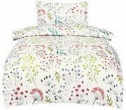 Бяло единично спално бельо от памучен сатен 140x200 cm Jasmine – My House