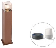 Интелигентна стоеща лампа за външен монтаж ръждиво кафява 50 см с Wifi P45 - Denmark