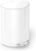 Бяло метално кошче за боклук с педал 6 l – simplehuman