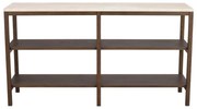 Конзолна маса в кафяво и бежово с каменен плот 140x40 cm Orwel - Rowico