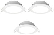 Aigostar- К-кт 3x LED Екстериорна лампа за вграждане LED/4,8W/230V 4000K IP65 бял