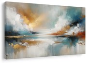 Картина на платно – Златно небе над водата