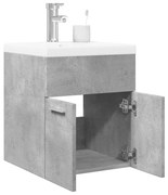 3324857 vidaXL Комплект мебели за баня от 2 части бетонно сив инженерно дърво