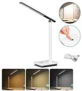 Aigostar-LED Димируема акумулаторна настолна лампа LED/5W/5V 3000-6500K бял/черен