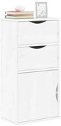 4103598 vidaXL Страничен шкаф с чекмеджета ODDA White 40x24x79 cm