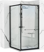 Душ кабина Rea Space In Black 80x100
