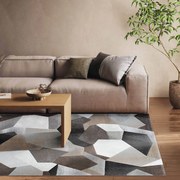 Килим Аргентум 3D фигури в кафяво