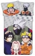 Единично памучно детско спално бельо 140x200 cm Naruto "Grey" – Jerry Fabrics
