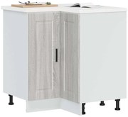 853993 vidaXL Кухненски ъглов шкаф Porto, сив сонома, инженерно дърво