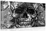 Картина на платно – Череп в черно-бял вариант