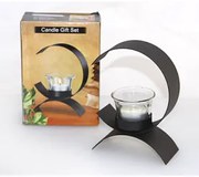 CN - Gemmy - Свещник Метален, стъкленица и свещ (38150)