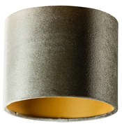 Кадифена абажура зелена със златно покритие 18/18/14