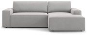 Светлосив разтегателен ъглов диван (десен ъгъл) Jodie – Micadoni Home