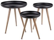 Метални кръгли масички в комплект от 3 Tripod - Leitmotiv