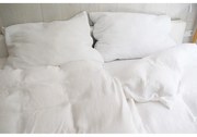 Бяло двойно муселиново спално бельо 200x200 cm Plain Muslin – Butter Kings