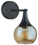 Аплик STAR 1xE27/60W/230V черен/опушен бежов