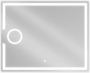 Mexen Onyx осветено огледало за баня с козметично огледалце 100 x 80 cm, LED 6000K, против конденз - 9813-100-080-611-00
