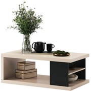 Холна маса с рафт и място за съхранение LORA бежова/черна