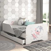 Детско легло MIKI 160 x 80 cm с мотив на момиче на плажа