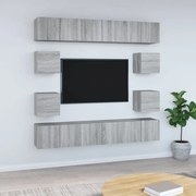 3120216 vidaXL Комплект ТВ шкафове от 10 части, сив сонома, инженерно дърво