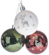 Пластмасови коледни топки в комплект 3 бр. ø 6 cm – Dakls