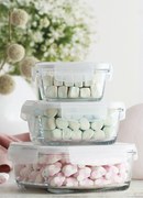 Комплект стъклени кутии за съхранение (3 части) LV-FRESCOS6 Прозрачен
Сив