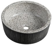 Sapho - Мивка за плот PRIORI, диаметър 41 см, бяла/сива