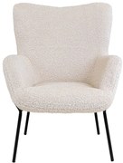 Бял фотьойл от изкуствена кожа Glasgow - House Nordic