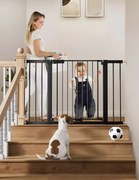 Предпазна преграда за деца и животни, Размери 74-132 см Регулируема ширина, Височина 77 см, Монтаж под налягане без пробиване