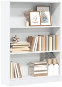 857835 vidaXL Библиотека, бяла, 80x24x109 см, инженерно дърво