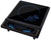 Единичен индукционен котлон Elite EIP-1253P, 1500W, Сензорно управление, LED дисплей, Защита от прегряване, Черен/гланц