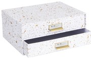 Кутия за чекмеджета с 2 отделения в златисто и бяло Birger - Bigso Box of Sweden
