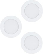 Eglo 98631 - Комплект от 3 LED вградени таванни тела FUEVA LED/5W/230V