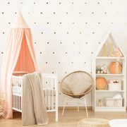 Детски стикери в комплект на стената 100 бр. 2x2 cm Golden Points – Ambiance