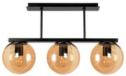 Плафон ТРЕВИЗО, черен/мед, 3хE27