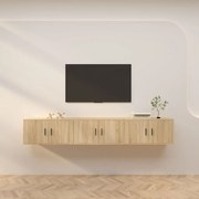 3188361 vidaXL ТВ шкафове за стенен монтаж, 3 бр, сонома дъб, 80x34,5x40 см