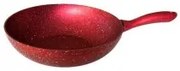 Алуминиев тиган уок с незалепващо покритие червен 28см HR-GRANITE (ETVDGR0328002)