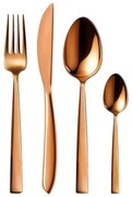 Прибори за хранене от неръждаема стомана в меден цвят 24 бр Copper - Orion
