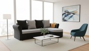 Ъгъл диван Dimus-Black - Gray