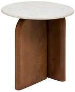 Холна маса atmosphera Nanda, Мангово дърво, Мрамор, Ø51 см